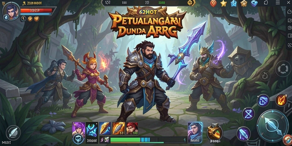 Tangkapan layar 62HOT menampilkan aksi seru dalam pertarungan ARPG.