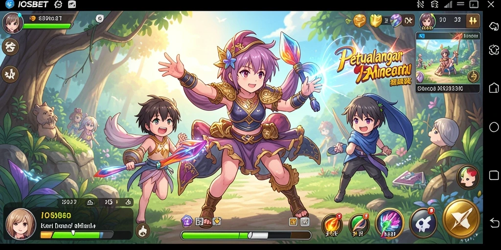 Tampilan gameplay IOSBET dengan karakter Anime yang menawan.