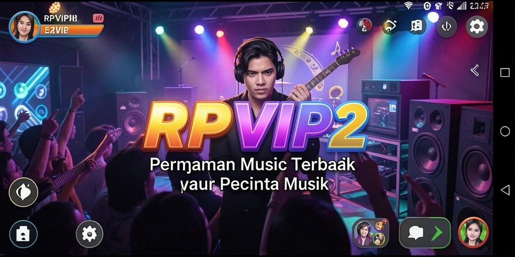 Tampilan gameplay musik yang mengasyikkan di RPVIP2.